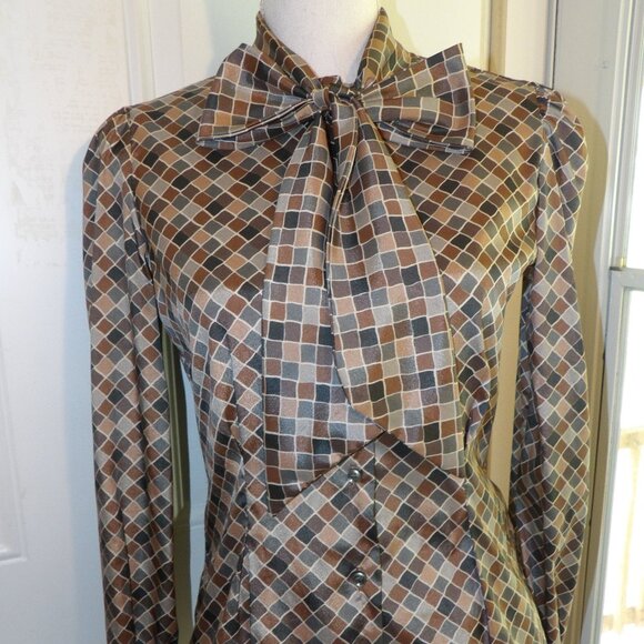 Collegian of California Tops - Collegian of California Secretary Blouse Size 5/6 Bow at Neck